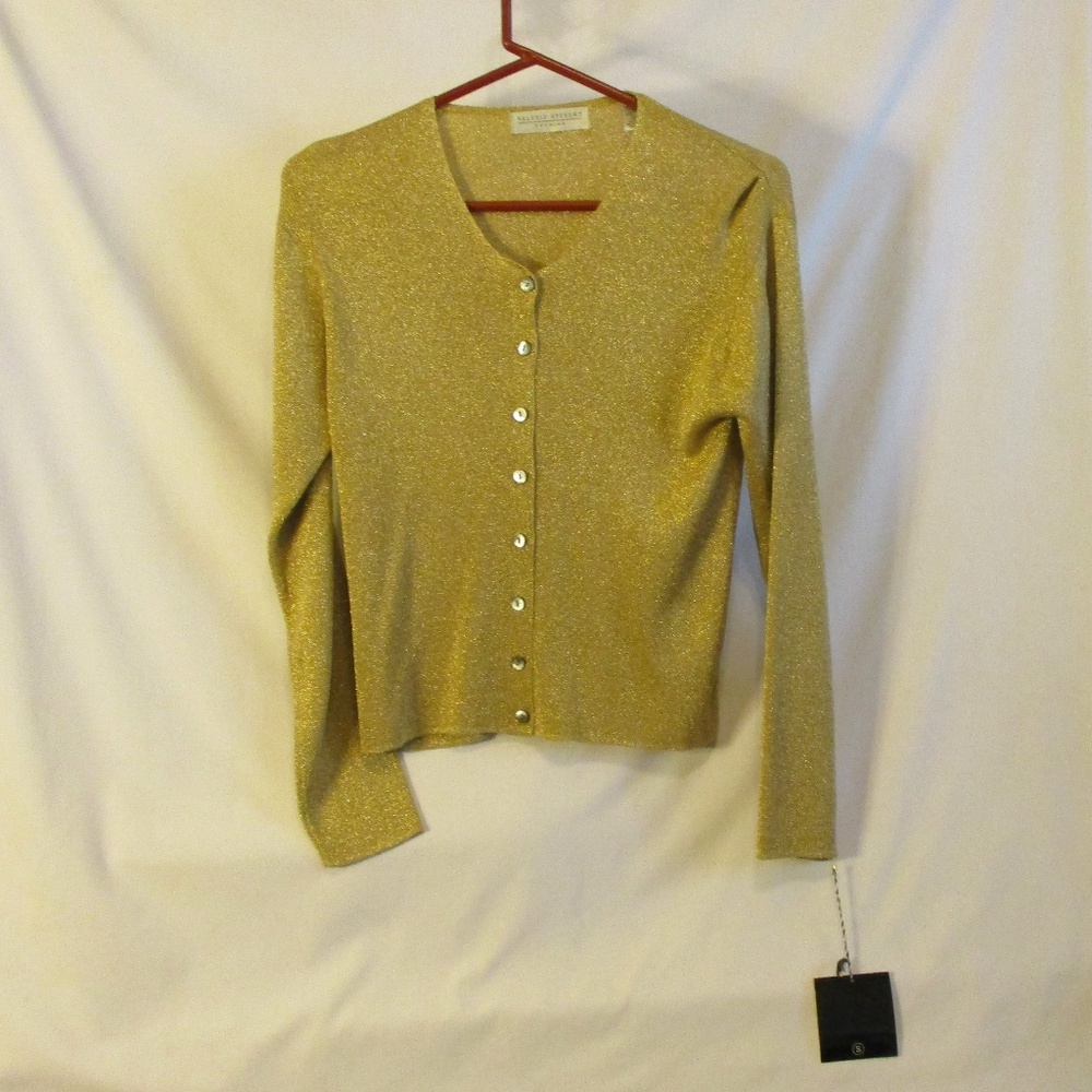 NWT VS Gold Cardigan Sweater